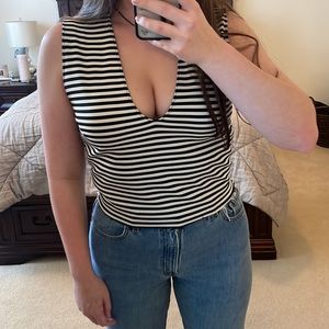 Zara Stripped Sleeveless Top